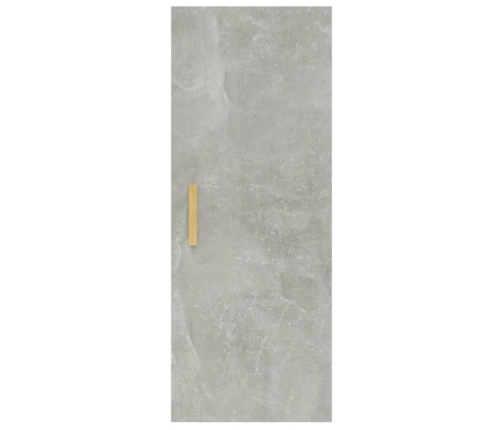 Armario de pared contrachapada gris hormigón 34,5x34x90 cm