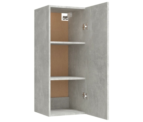 Armario de pared contrachapada gris hormigón 34,5x34x90 cm