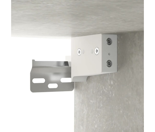 Armario de pared contrachapada gris hormigón 34,5x34x90 cm