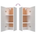 vidaXL Armario de pared colgante madera blanco brillante 34,5x34x90 cm