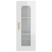 Armario de pared colgante blanco brillante 34,5x34x90 cm