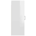 Armario de pared colgante blanco brillante 34,5x34x90 cm