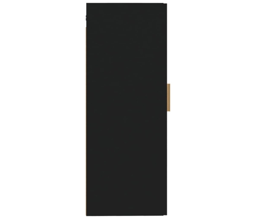 vidaXL Armario de pared madera de ingeniería negro 35x34x90 cm