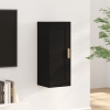 vidaXL Armario de pared madera de ingeniería negro 35x34x90 cm