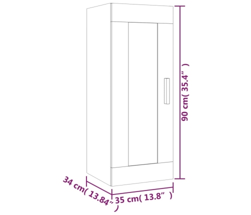 Armario de pared madera de ingeniería roble sonoma 35x34x90 cm