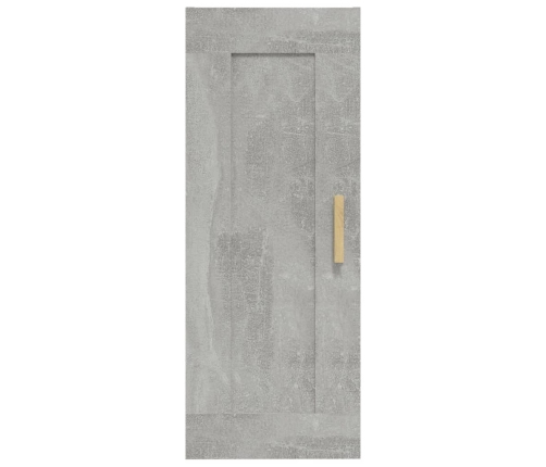 vidaXL Armario de pared madera de ingeniería gris hormigón 35x34x90 cm