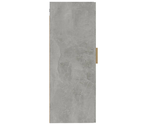 vidaXL Armario de pared madera de ingeniería gris hormigón 35x34x90 cm