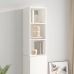 vidaXL Armario pared madera contrachapada blanco brillo 34,5x32,5x90cm