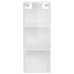 vidaXL Armario pared madera contrachapada blanco brillo 34,5x32,5x90cm