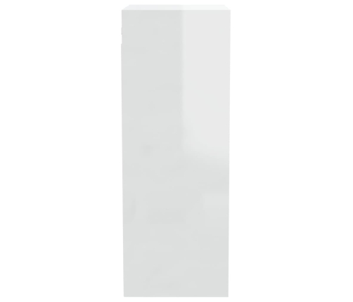 vidaXL Armario pared madera contrachapada blanco brillo 34,5x32,5x90cm