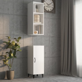 Armario pared madera contrachapada blanco brillo 34,5x32,5x90cm