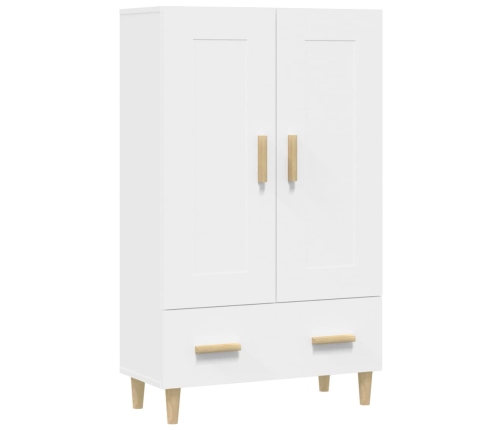 Aparador de madera contrachapada blanco 70x31x115 cm