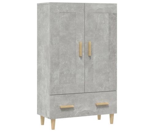 Aparador de madera contrachapada gris hormigón 70x31x115 cm