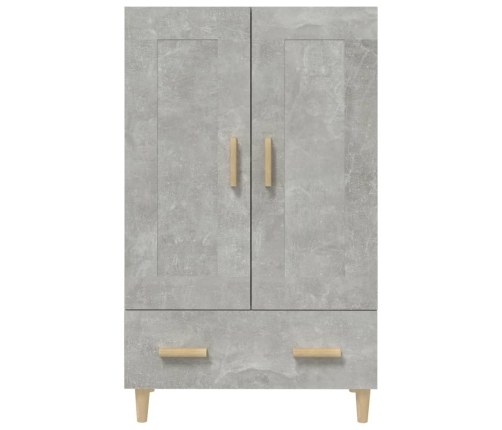 Aparador de madera contrachapada gris hormigón 70x31x115 cm