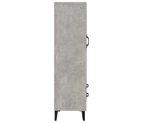 Aparador de madera contrachapada gris hormigón 70x31x115 cm