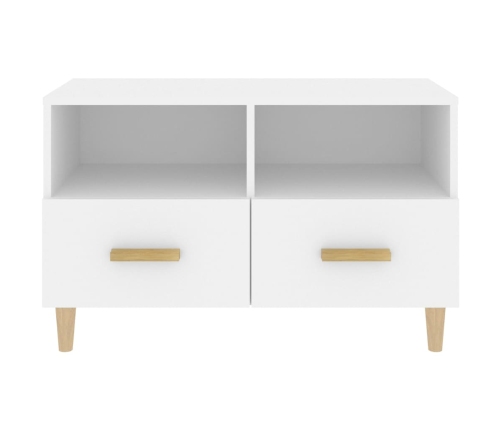 Mueble para TV madera contrachapada blanco 80x36x50 cm