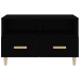 Mueble para TV madera contrachapada negro 80x36x50 cm