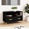 Mueble para TV madera contrachapada negro 80x36x50 cm