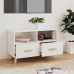 Mueble de TV madera contrachapada blanco brillo 80x36x50 cm