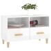 Mueble de TV madera contrachapada blanco brillo 80x36x50 cm