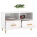 Mueble de TV madera contrachapada blanco brillo 80x36x50 cm