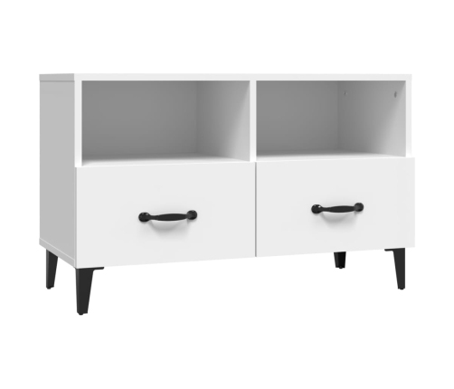 Mueble para TV madera contrachapada blanco 80x36x50 cm