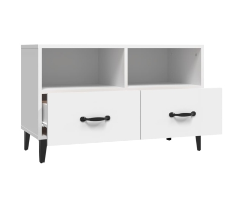 Mueble para TV madera contrachapada blanco 80x36x50 cm