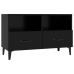 vidaXL Mueble para TV madera contrachapada negro 80x36x50 cm