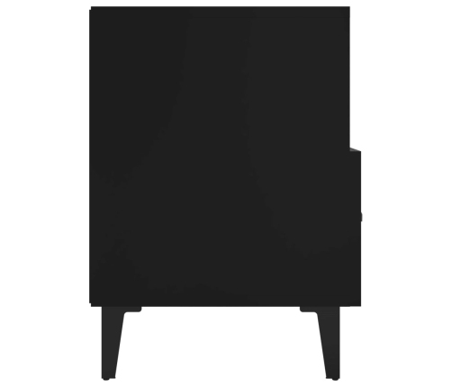 vidaXL Mueble para TV madera contrachapada negro 80x36x50 cm