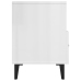 Mueble de TV madera contrachapada blanco brillo 80x36x50 cm