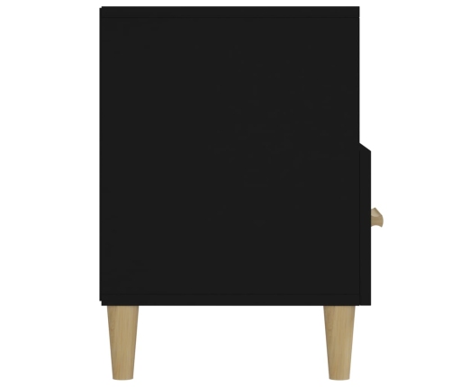 Mueble de TV madera contrachapada negro 102x36x50 cm