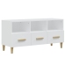 Mueble de TV madera contrachapada blanco brillo 102x36x50 cm