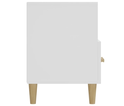 Mueble de TV madera contrachapada blanco brillo 102x36x50 cm