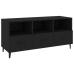 Mueble de TV madera contrachapada negro 102x35x50 cm