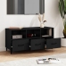 Mueble de TV madera contrachapada negro 102x35x50 cm