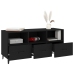 Mueble de TV madera contrachapada negro 102x35x50 cm