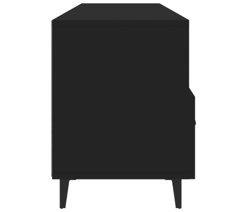 Mueble de TV madera contrachapada negro 102x35x50 cm