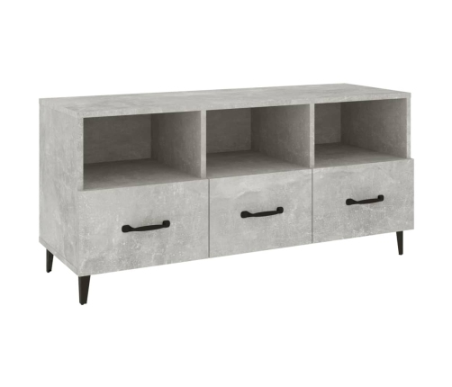 Mueble de TV madera contrachapada gris hormigón 102x35x50 cm