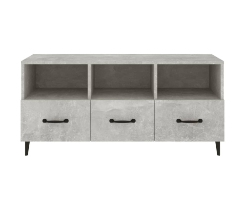 Mueble de TV madera contrachapada gris hormigón 102x35x50 cm