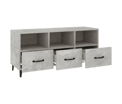 Mueble de TV madera contrachapada gris hormigón 102x35x50 cm