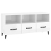 vidaXL Mueble de TV madera contrachapada blanco brillo 102x35x50 cm