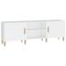 Mueble para TV madera contrachapada blanco 150x30x50 cm