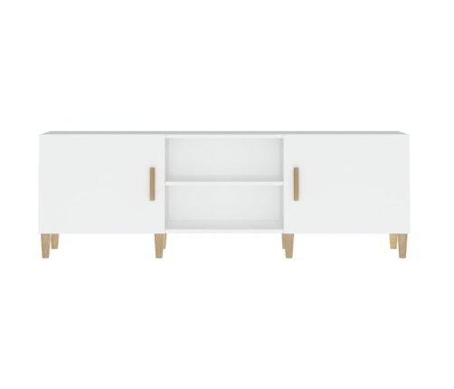 Mueble para TV madera contrachapada blanco 150x30x50 cm