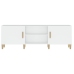 Mueble para TV madera contrachapada blanco 150x30x50 cm