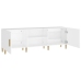 Mueble para TV madera contrachapada blanco 150x30x50 cm