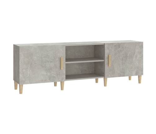 vidaXL Mueble de TV madera contrachapada gris hormigón 150x30x50 cm