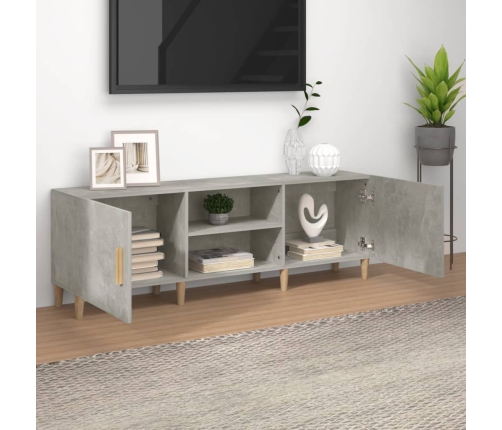 vidaXL Mueble de TV madera contrachapada gris hormigón 150x30x50 cm