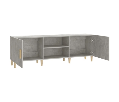 vidaXL Mueble de TV madera contrachapada gris hormigón 150x30x50 cm