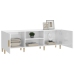 Mueble TV madera contrachapada blanco brillante 150x30x50 cm