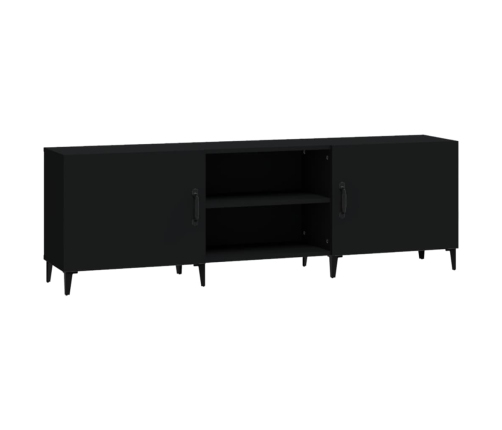 Mueble para TV madera de ingeniería negro 150x30x50 cm